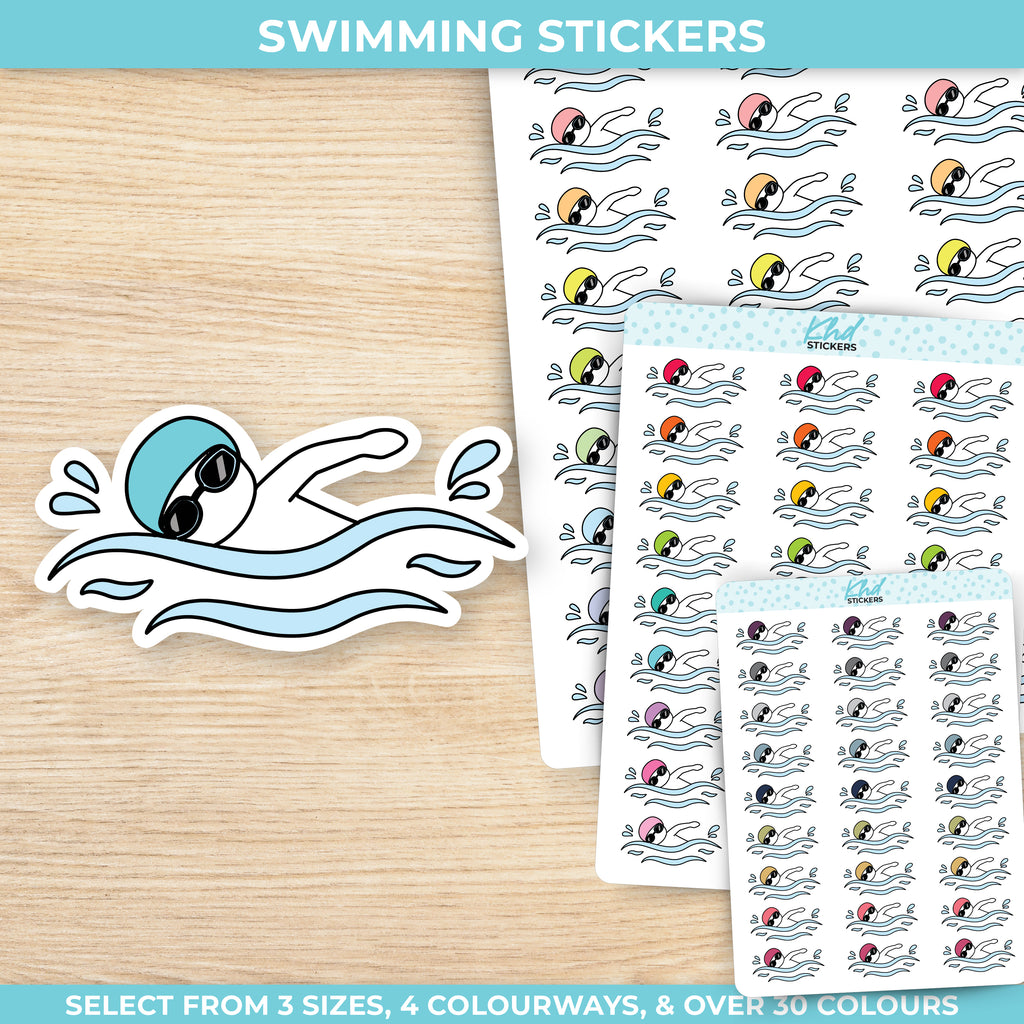 Swimming Stickers Small