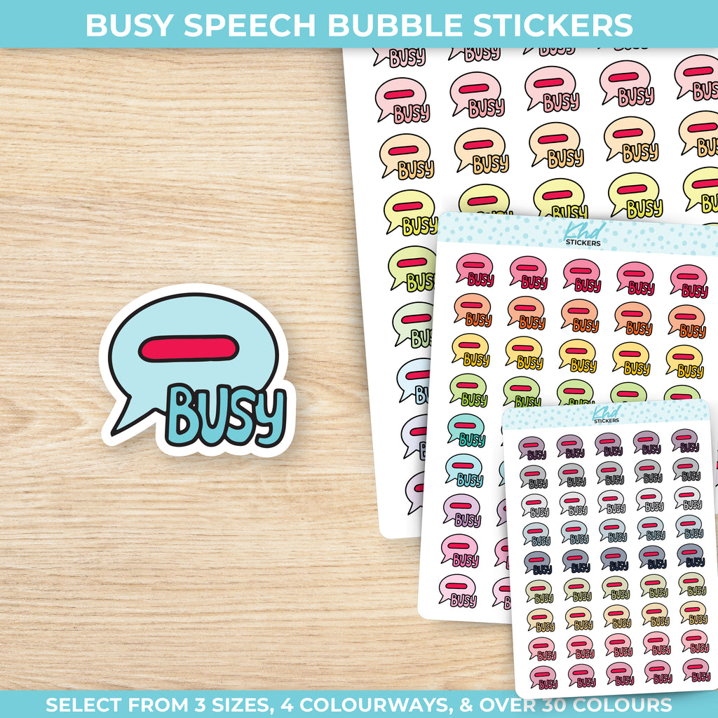 Busy Speech Bubble Planner Stickers Small