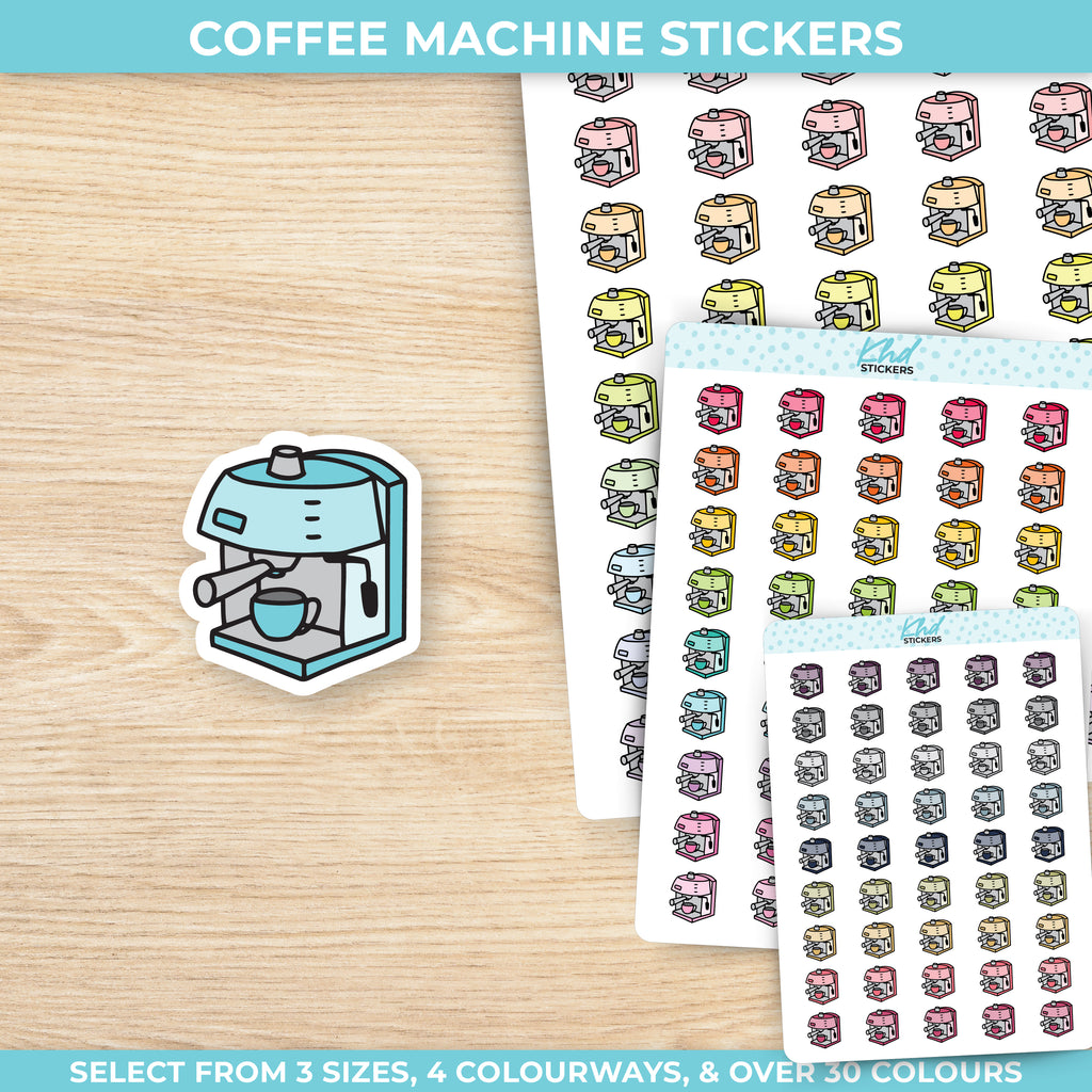 Coffee Machine Planner Stickers Small