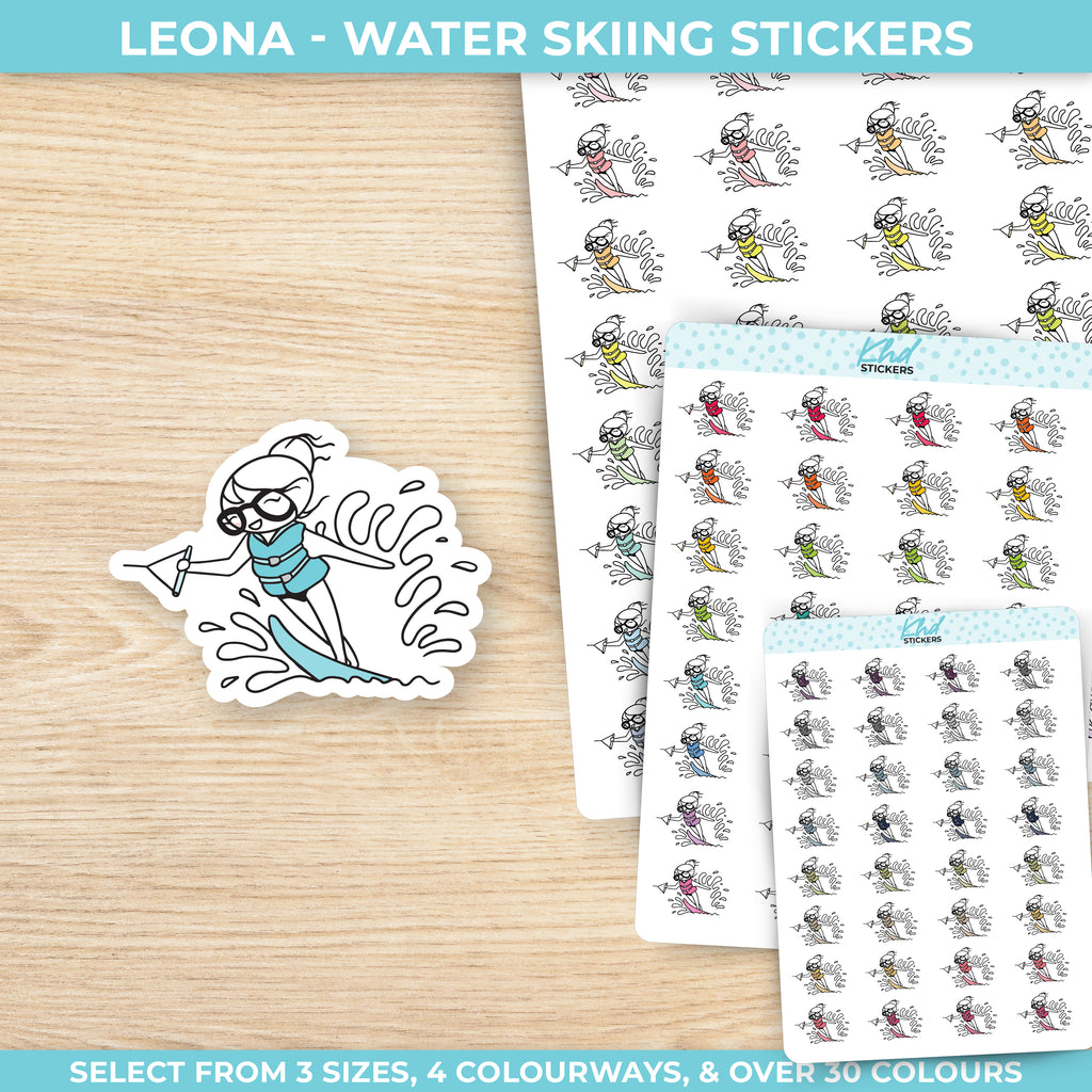 Planner Girl Leona Water Skiing Planner Stickers Small