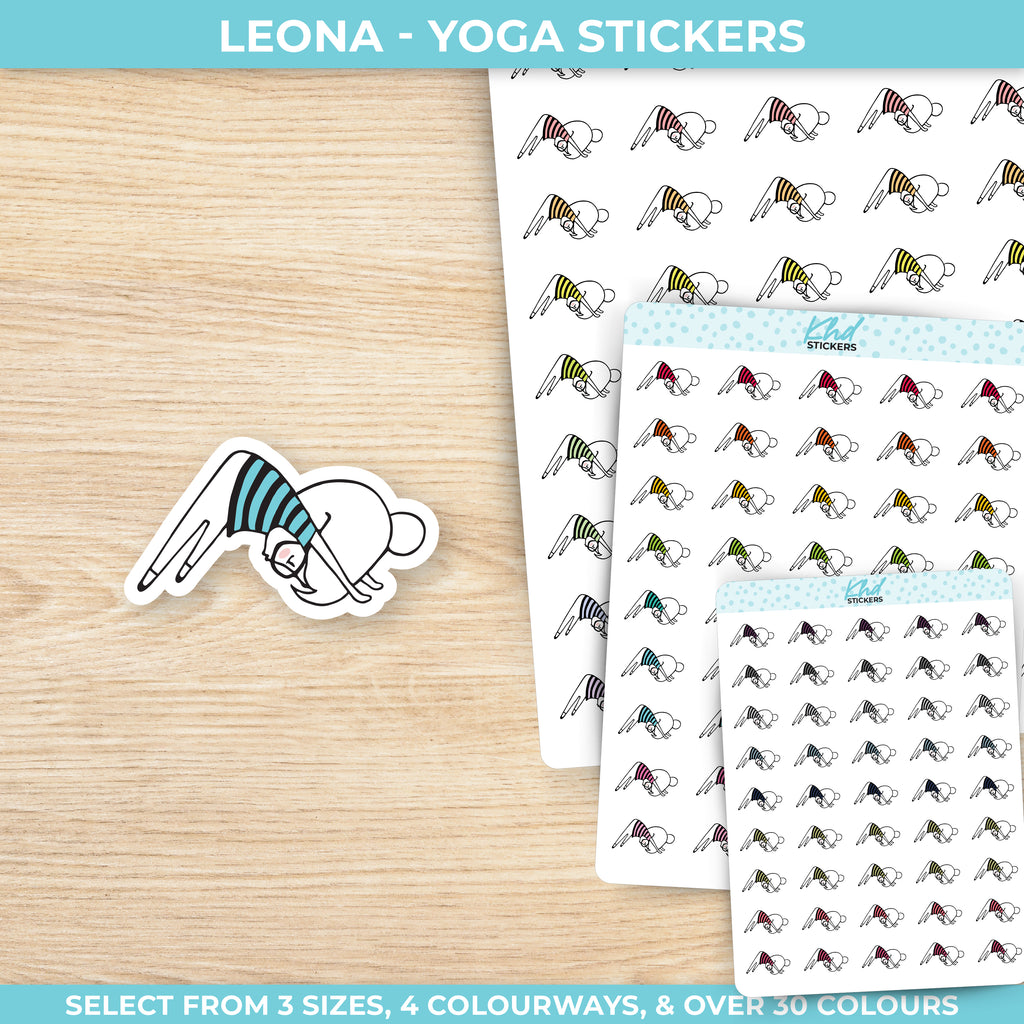 Planner Girl Leona Yoga /  Exercise Planner Stickers Small