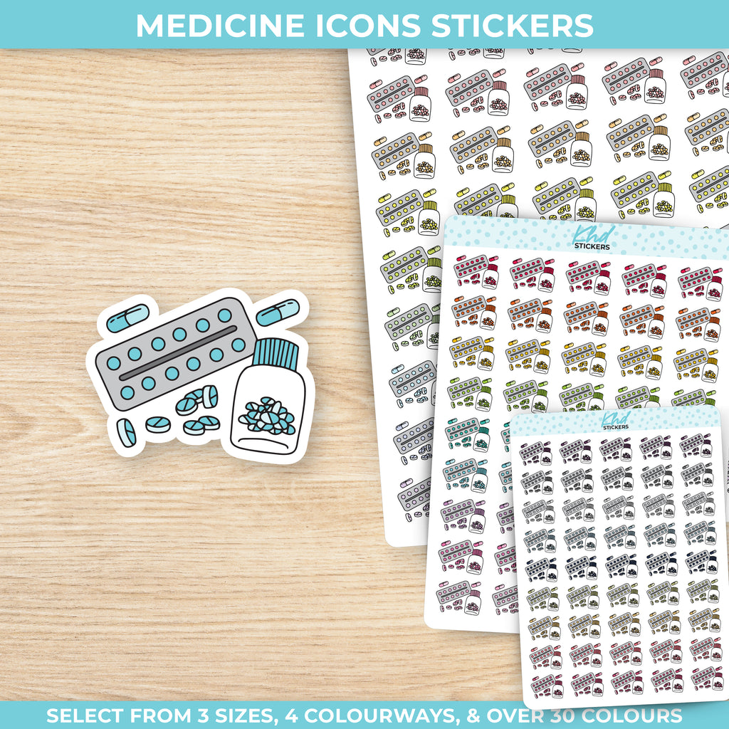 Medication / Tablets Planner Stickers Small