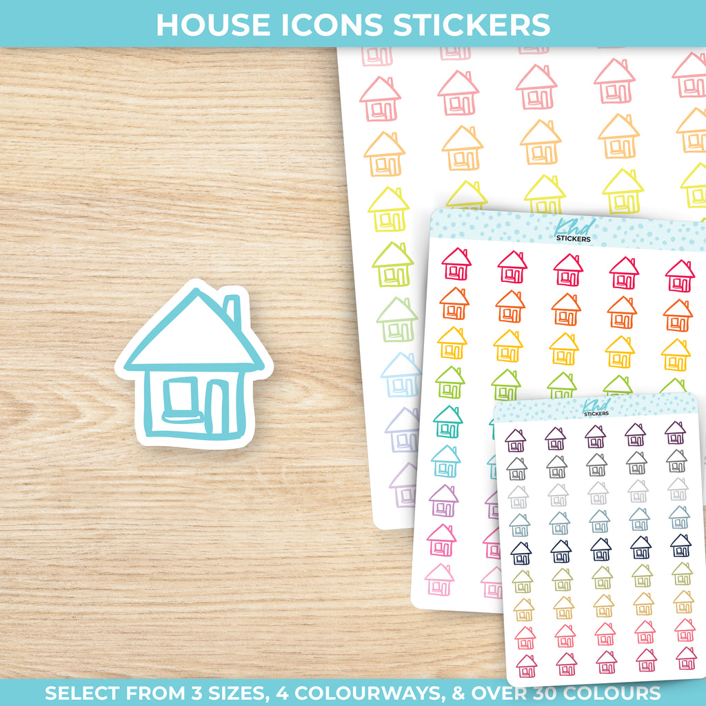 House Icon Stickers Small