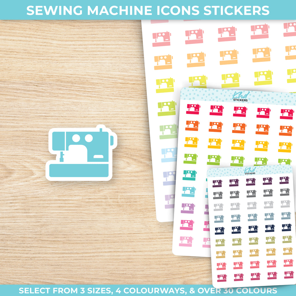 Sewing Icons Stickers Small