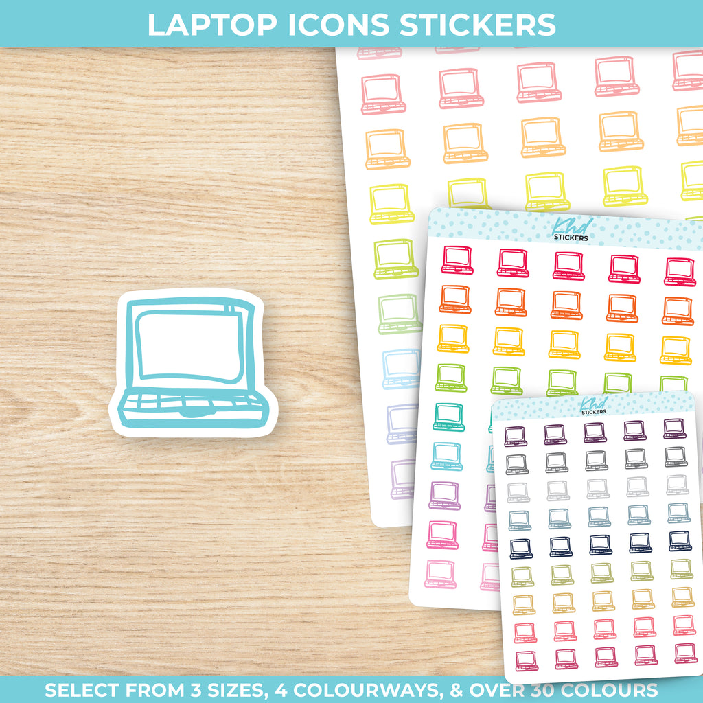 Laptop Icons Stickers Small