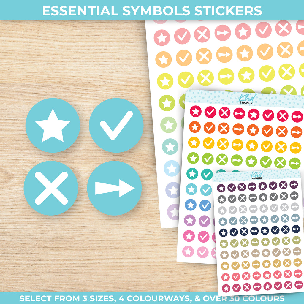 Essential Symbol Stickers Small