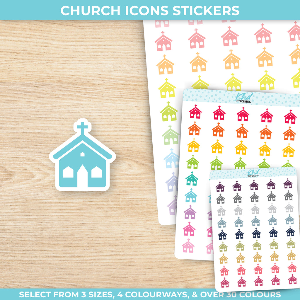 Church Icon Stickers Small