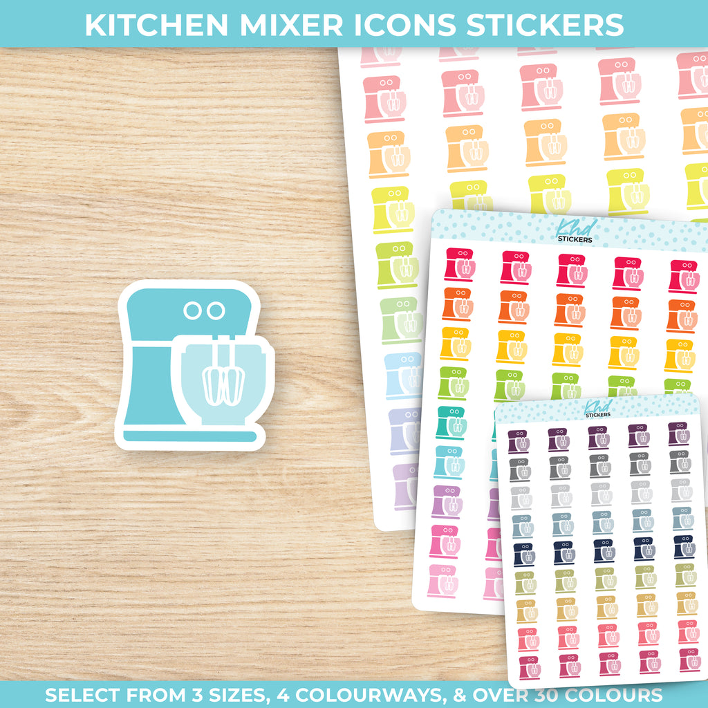 Kitchen Mixer / Baking Icon Stickers Small