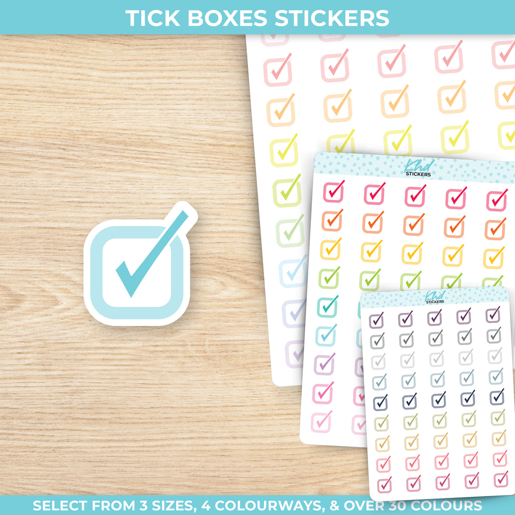 Tick Boxes Planner Stickers Small