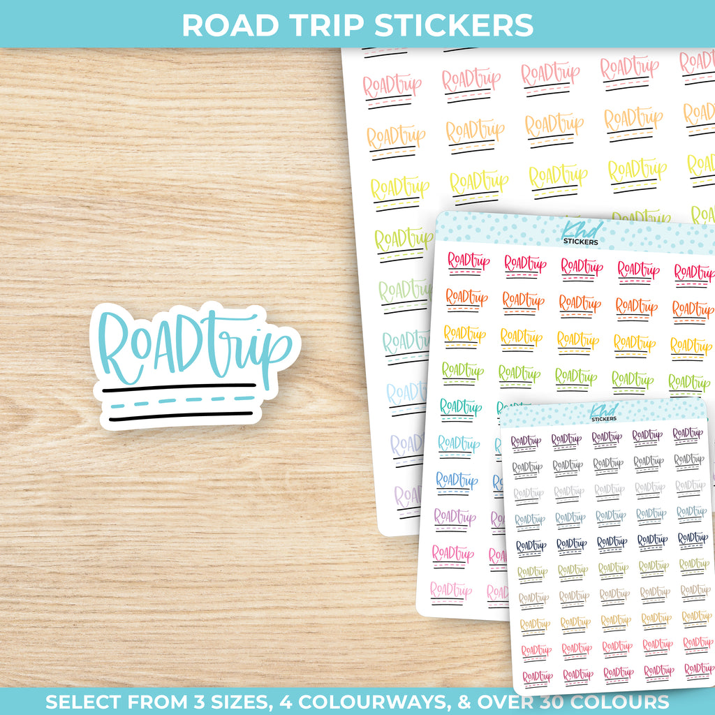 Road Trip Planner Stickers Small