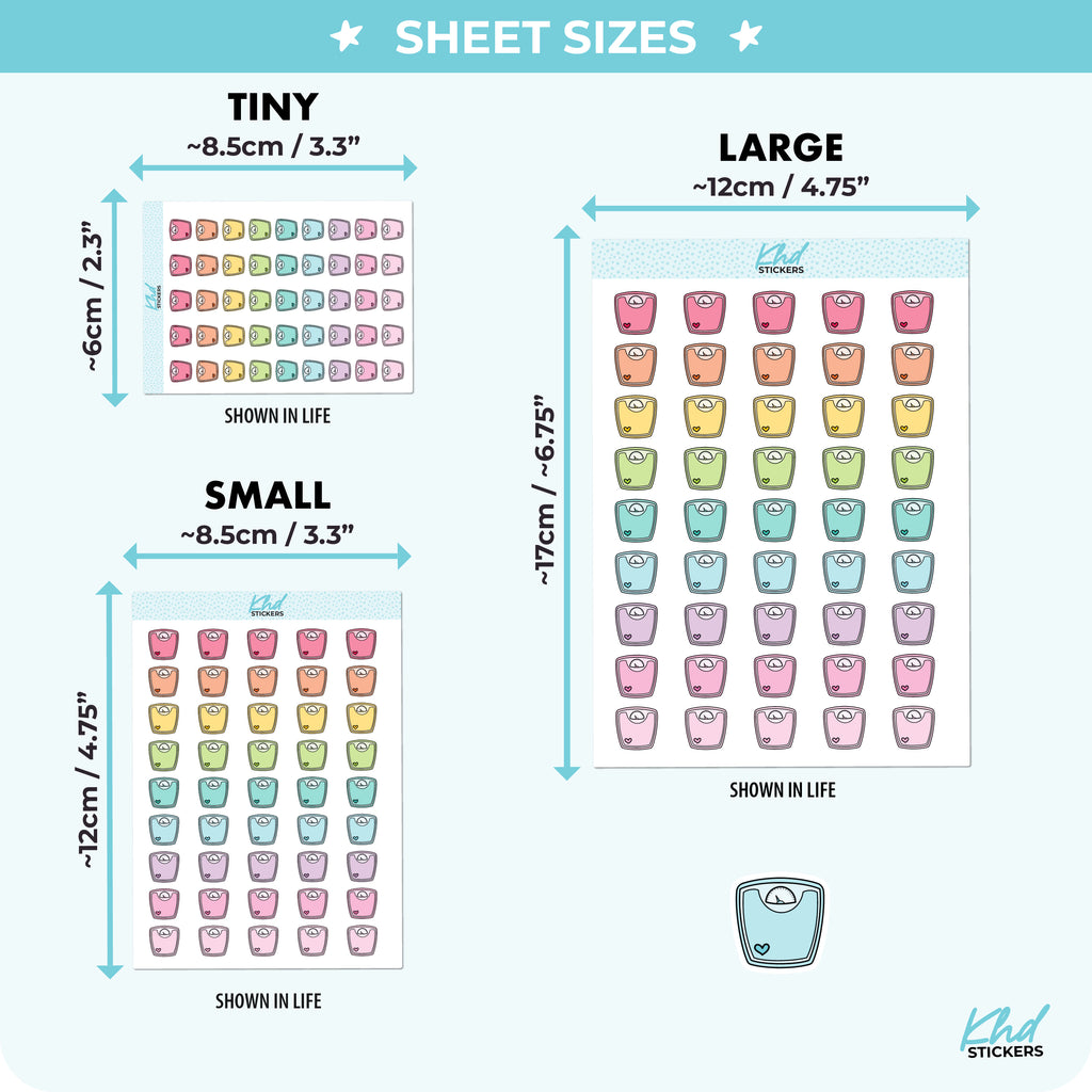 Bathroom Scales Stickers Small