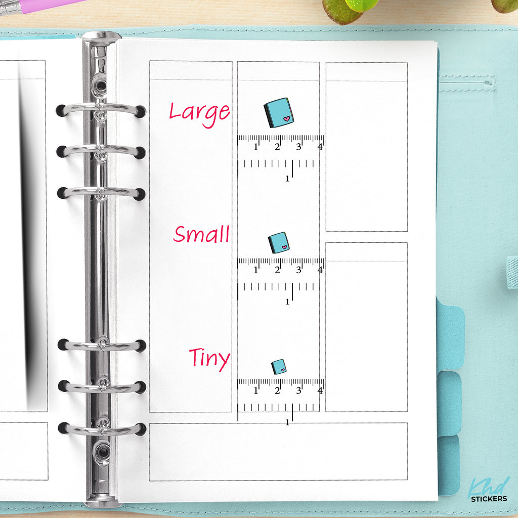 Spiral Bound Planner Icon Stickers Small