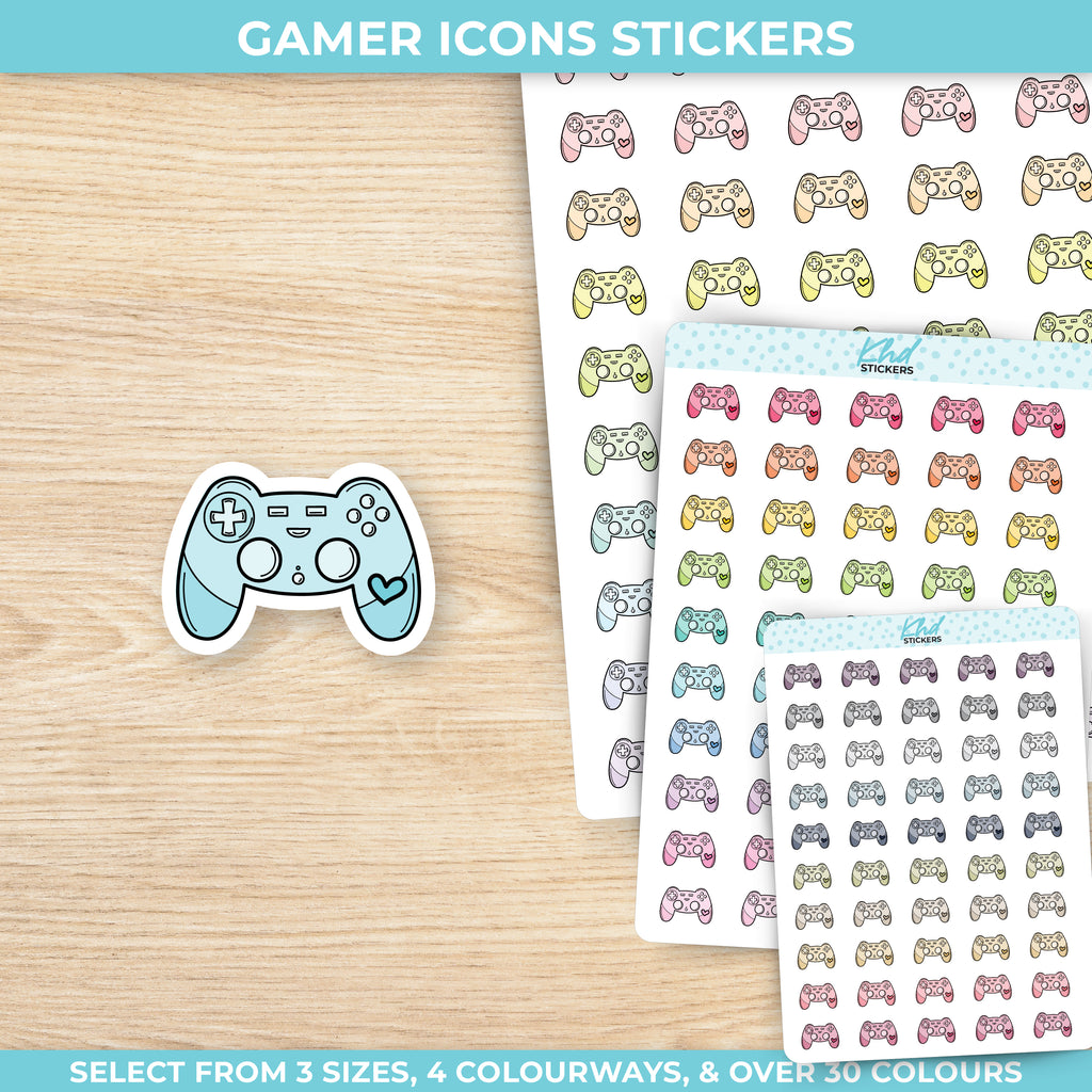 Gamer Icon Stickers Small