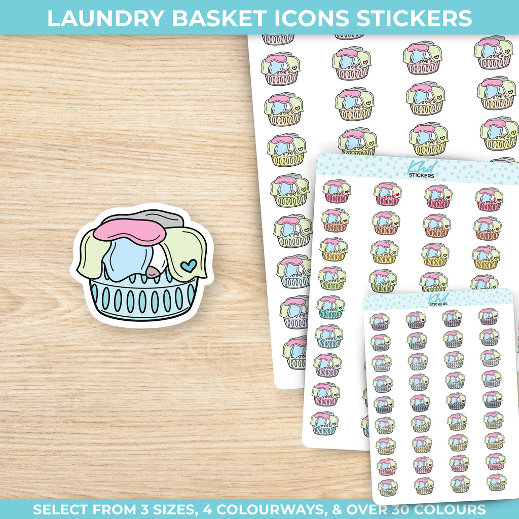 Laundry Basket Icon Stickers Small