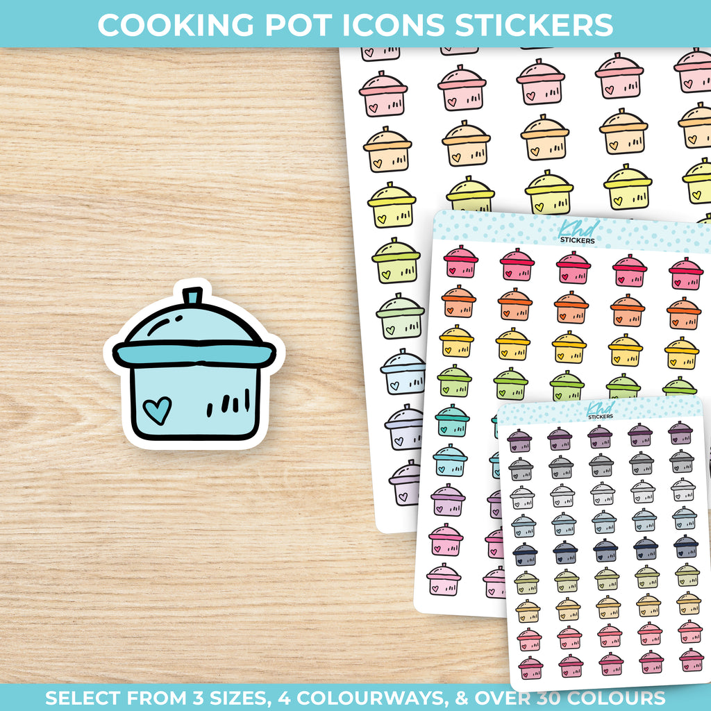 Cooking Pot Icon Stickers Small