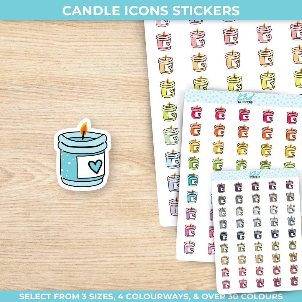 Candle Icon Stickers Small