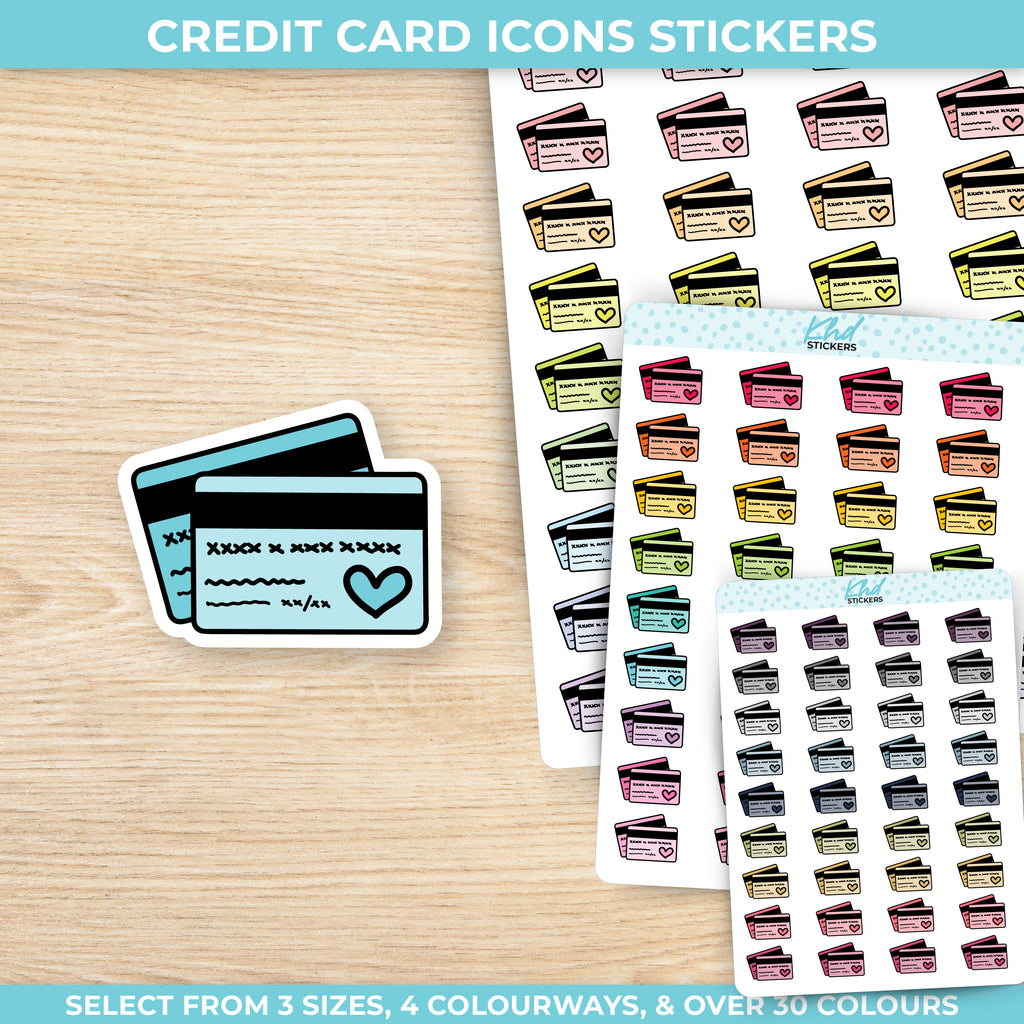 Credit Card Icon Stickers Small