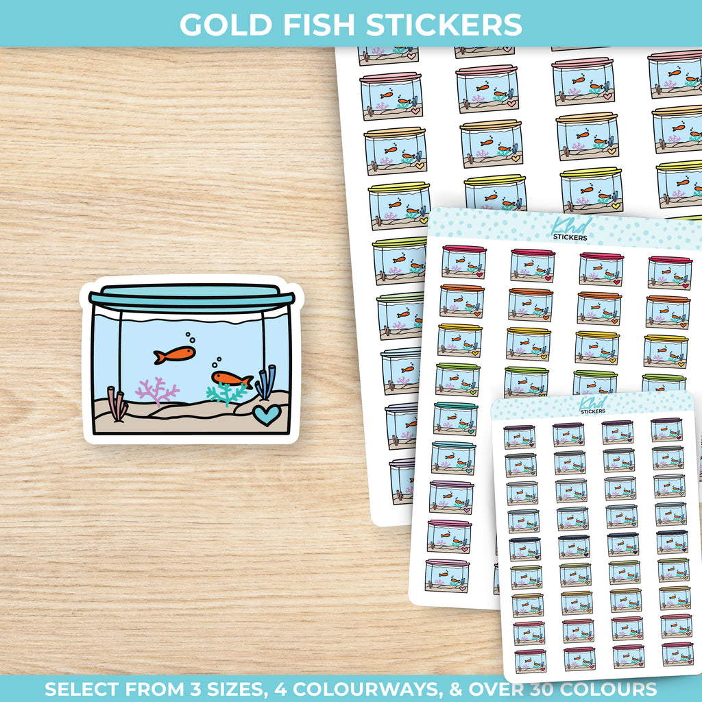 Gold Fish Stickers Small