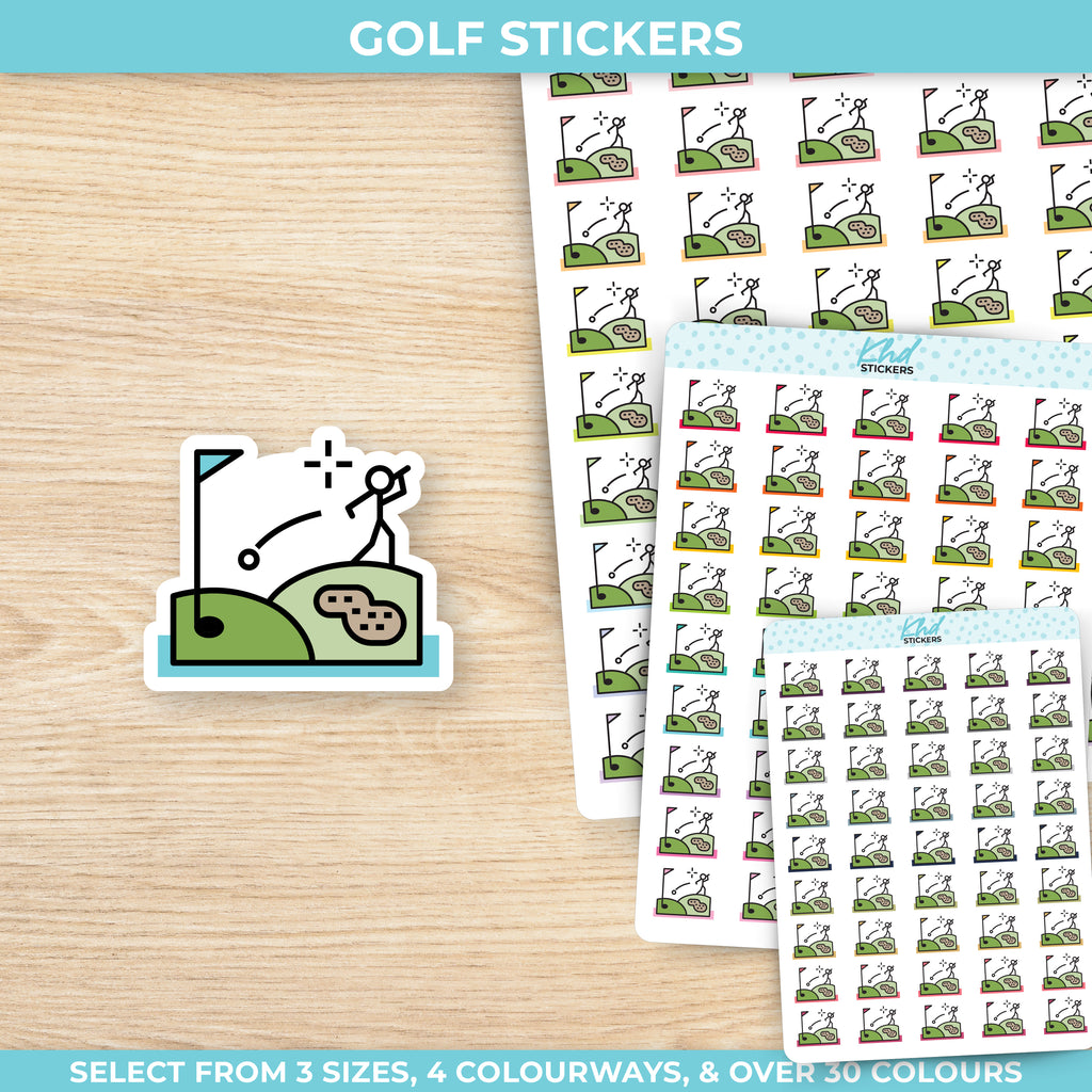 Golf Stickers Small