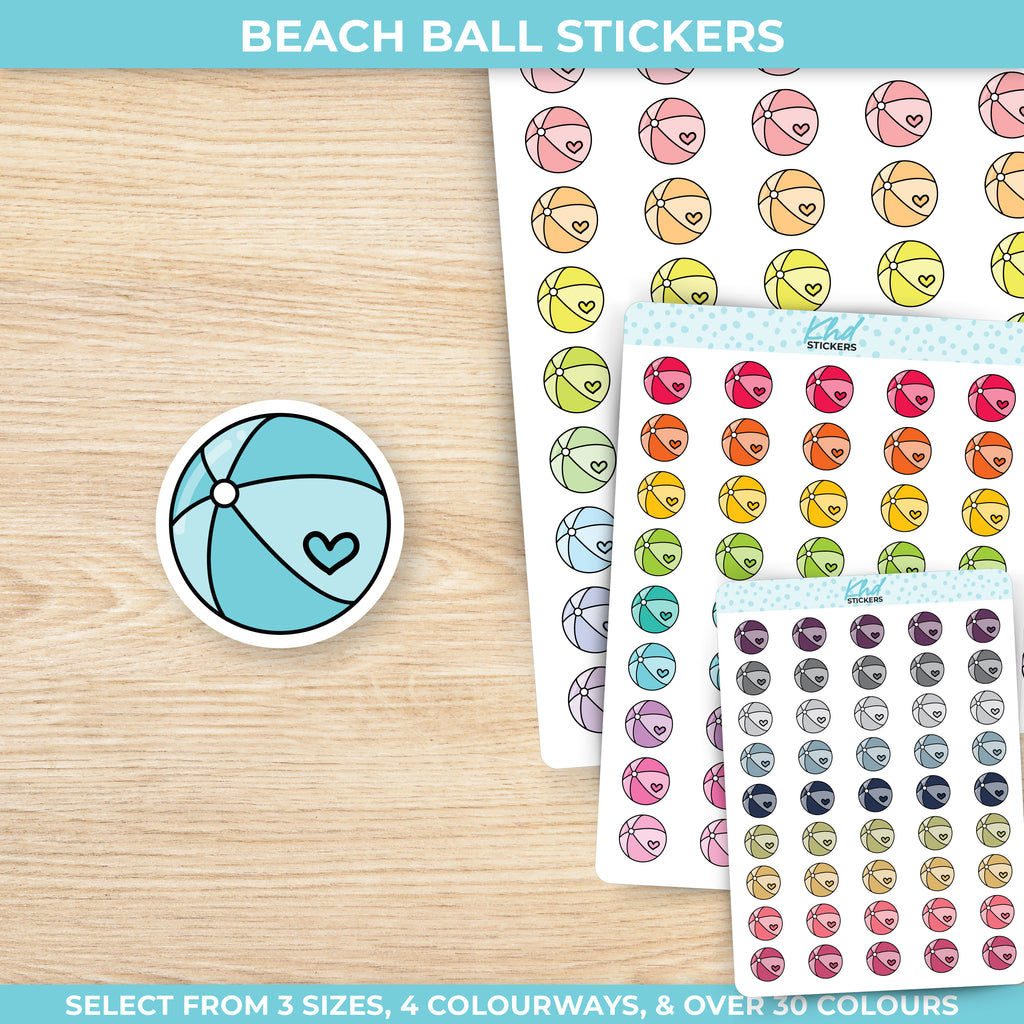 Beach Ball Stickers Small