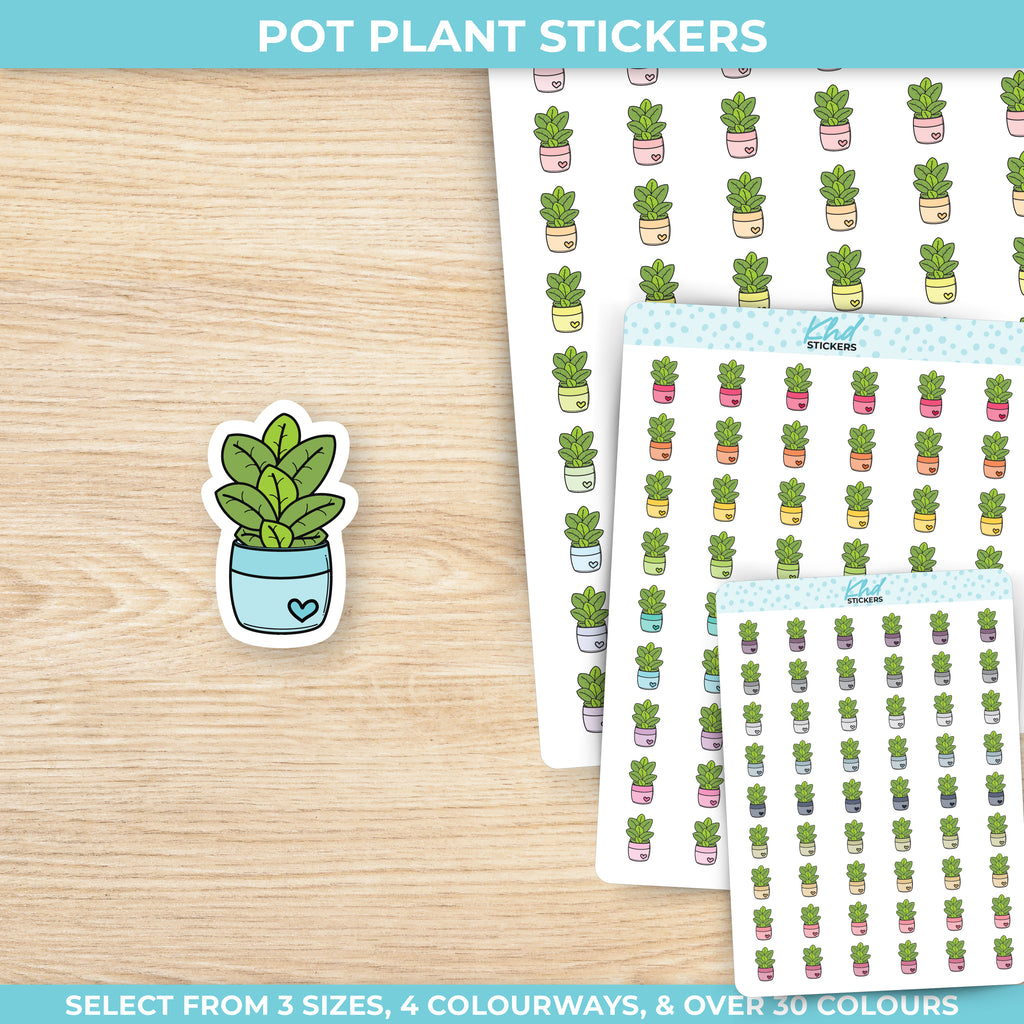 Pot Plant Stickers Small