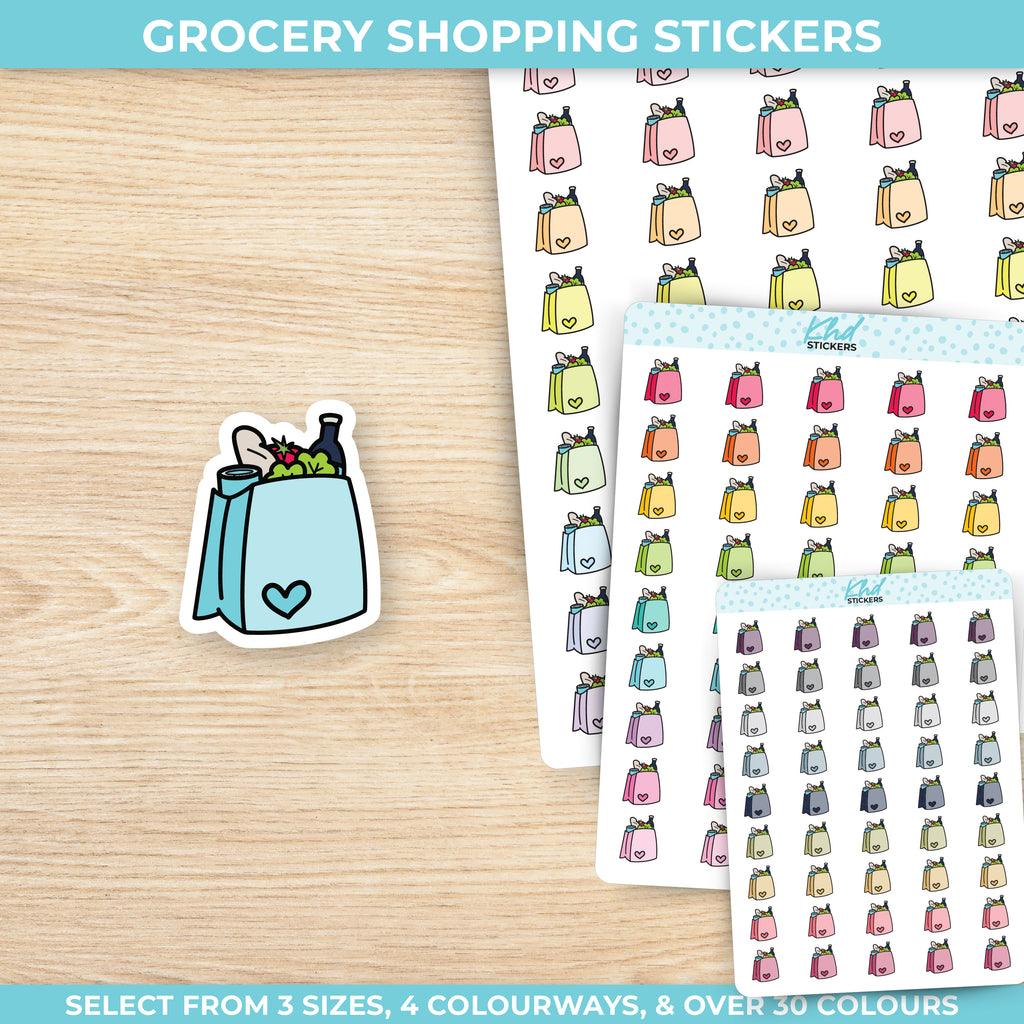 Grocery Shopping Stickers Small