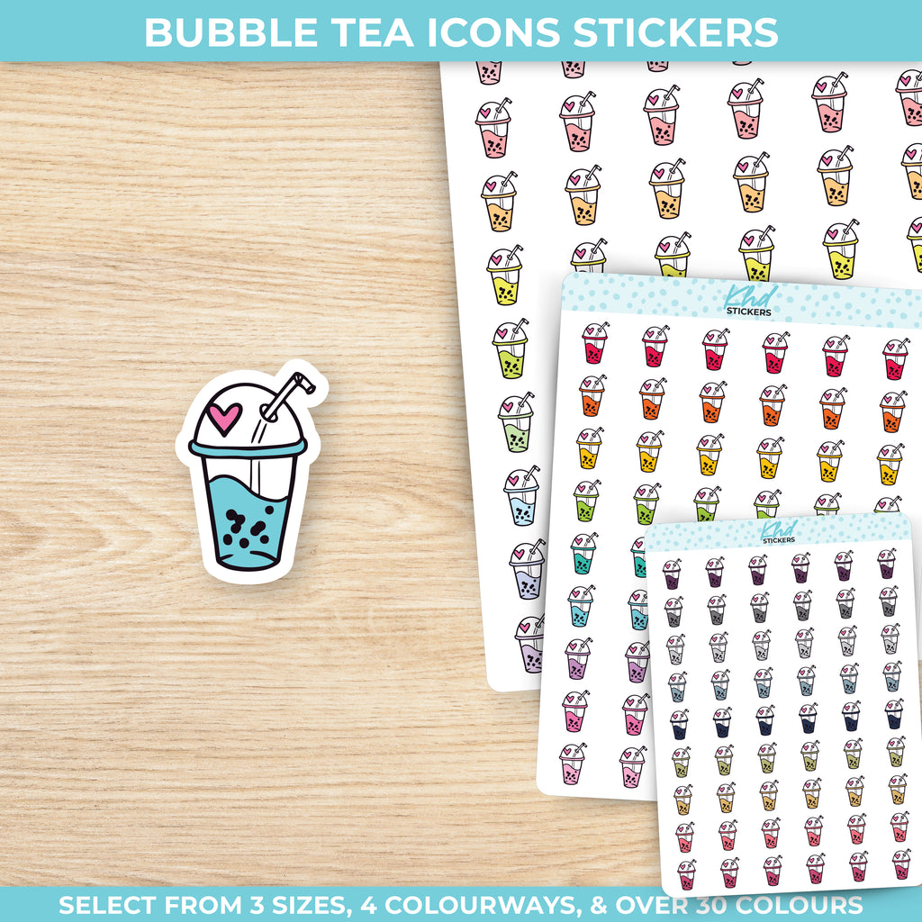 Bubble Tea Icon Stickers Small