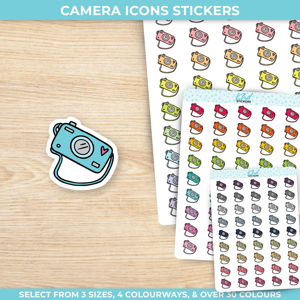 Camera Icons Stickers Small