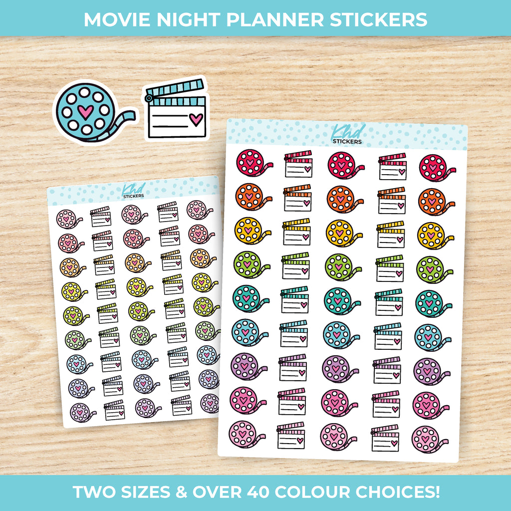 Movie Night Stickers Small