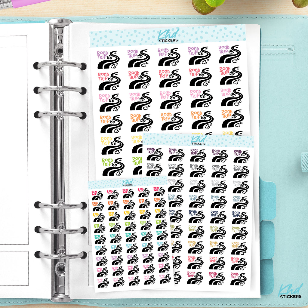 Road Trip Planner Stickers Small