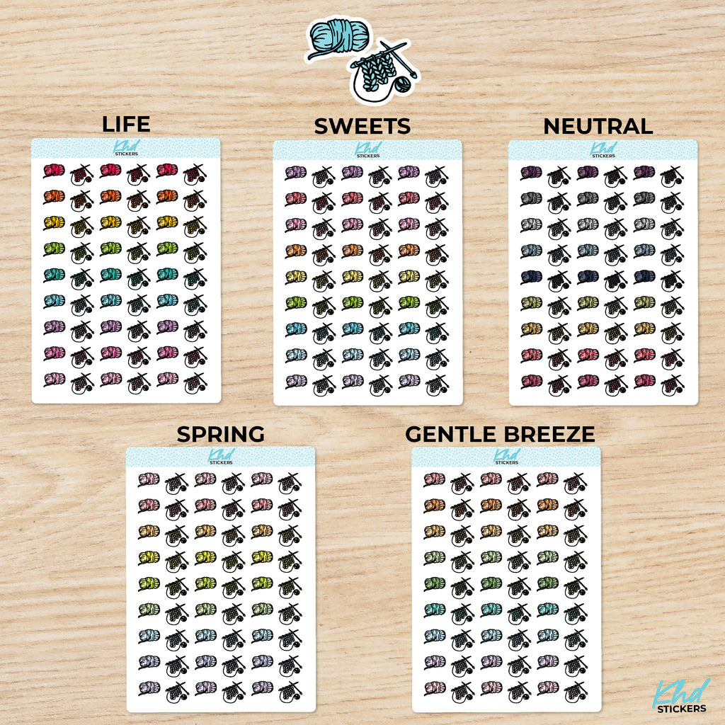 Knitting Stickers Small