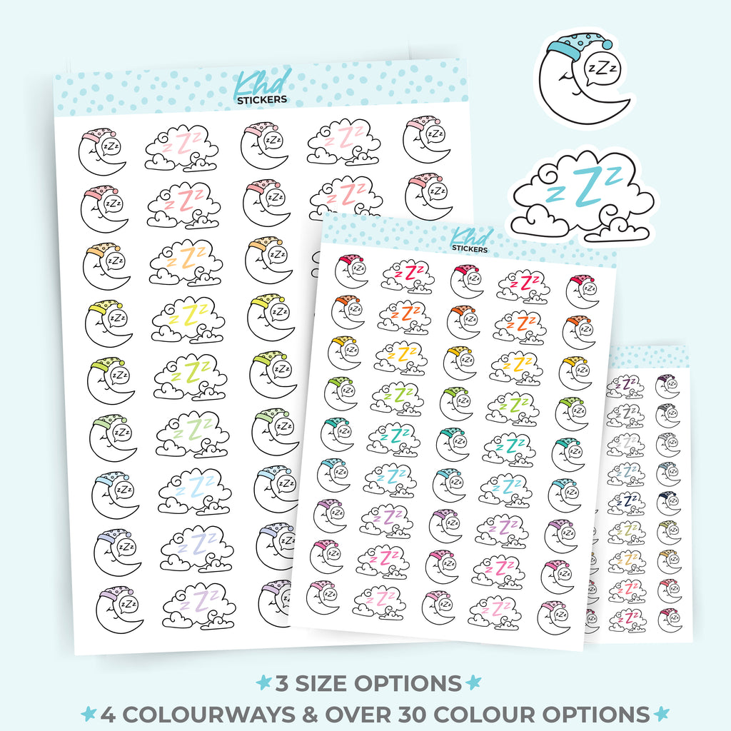 Sleep Time Planner Stickers Small