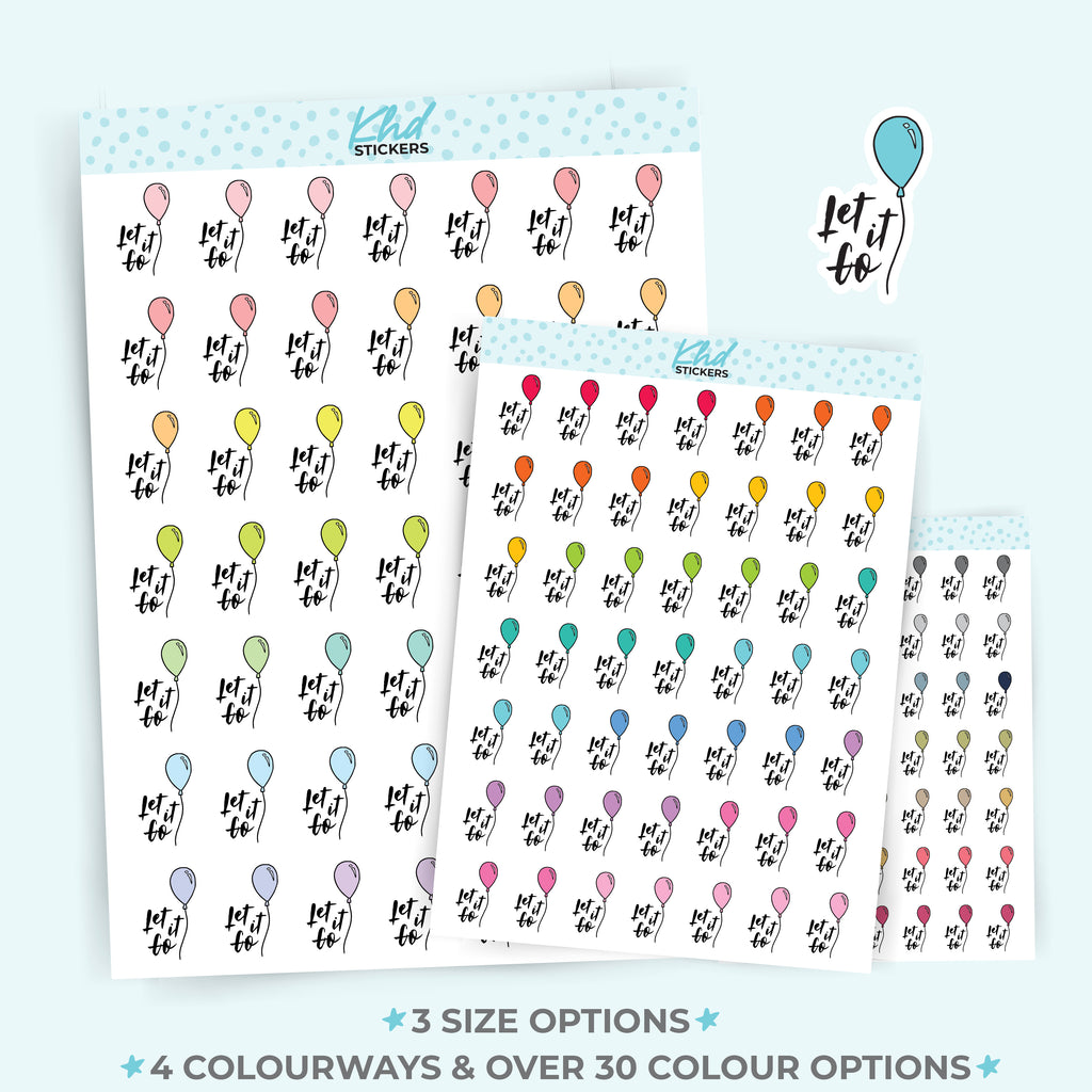 Let It Go Motivational Planner Stickers Small