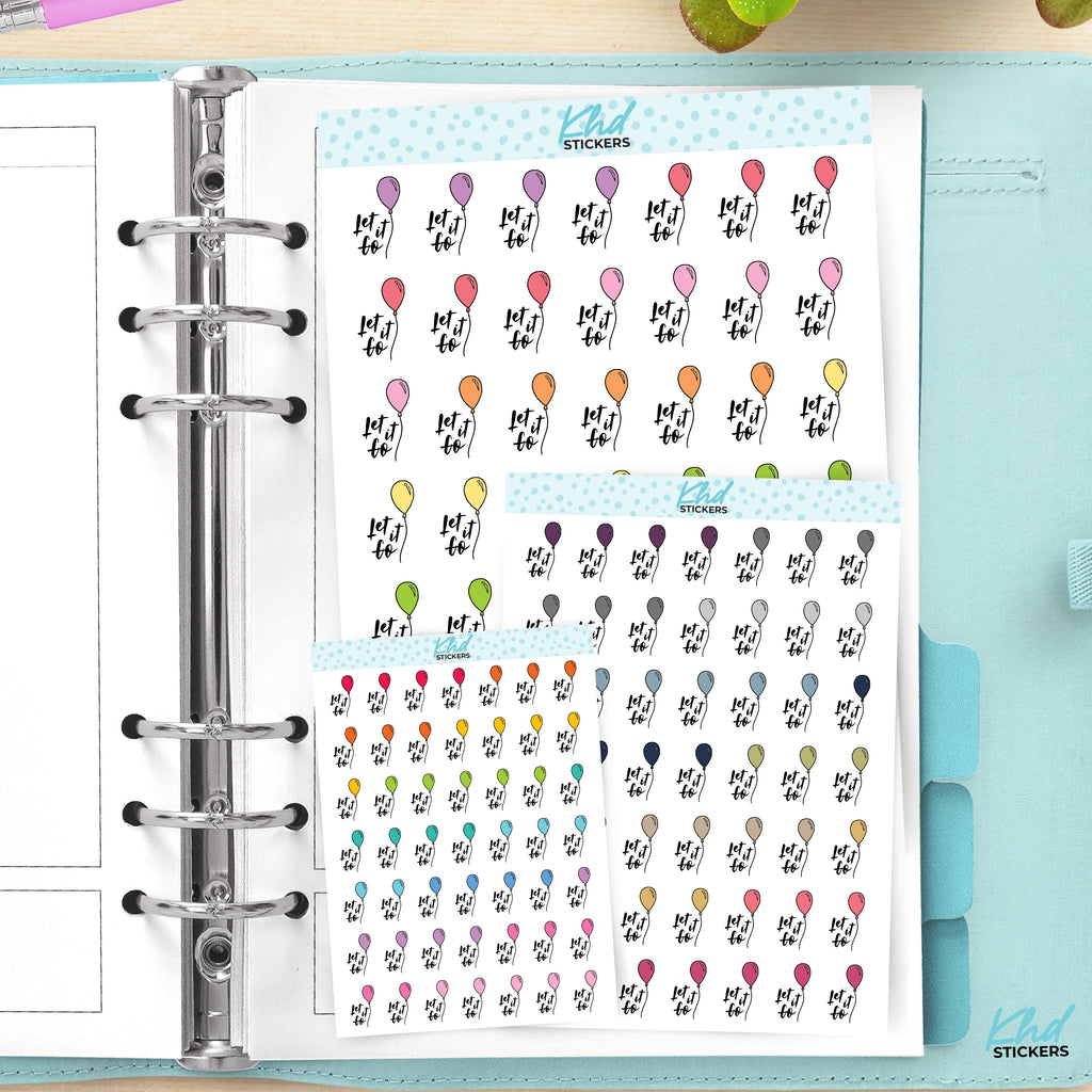 Let It Go Motivational Planner Stickers Small