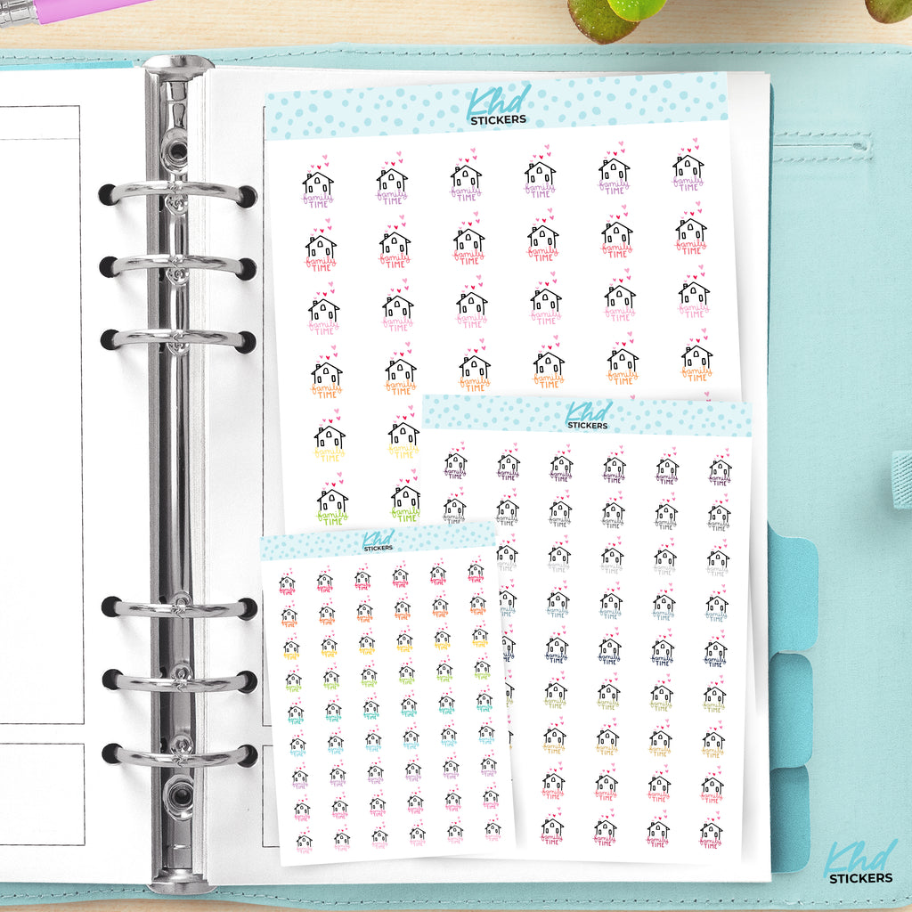 Family Time Planner Stickers Small