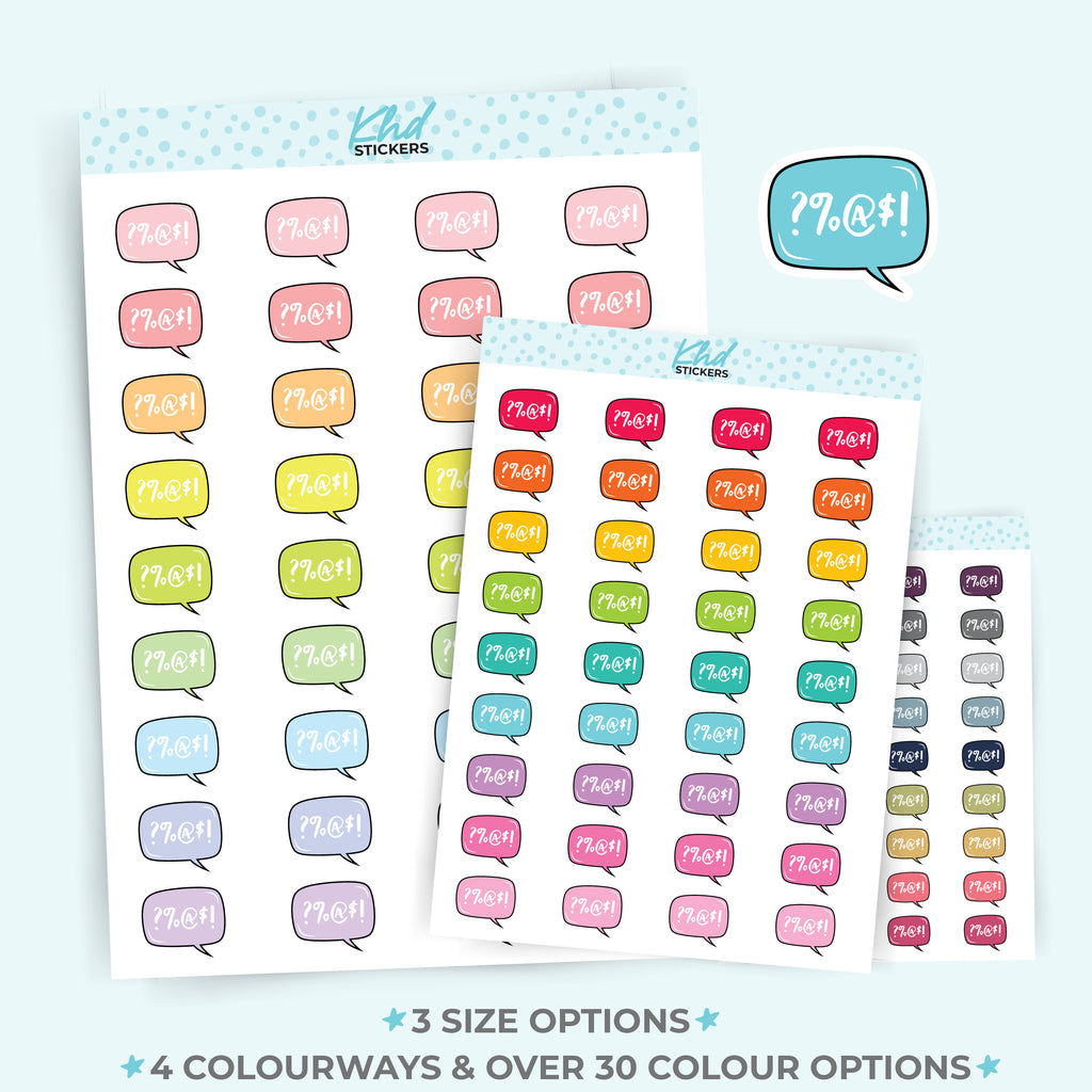 Speech Bubble Planner Stickers Small