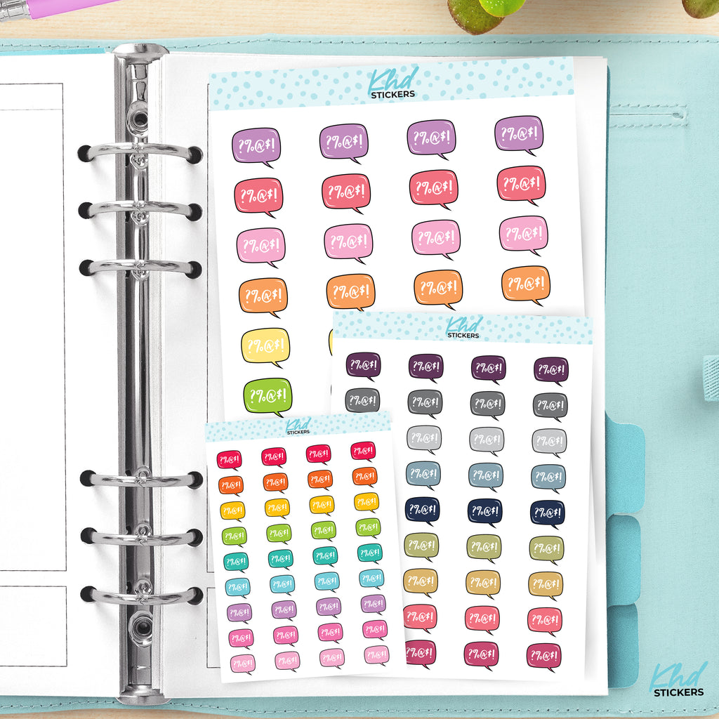 Speech Bubble Planner Stickers Small