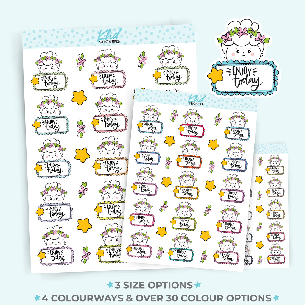 Enjoy Today Planner Stickers with Planner Girl Martha Small