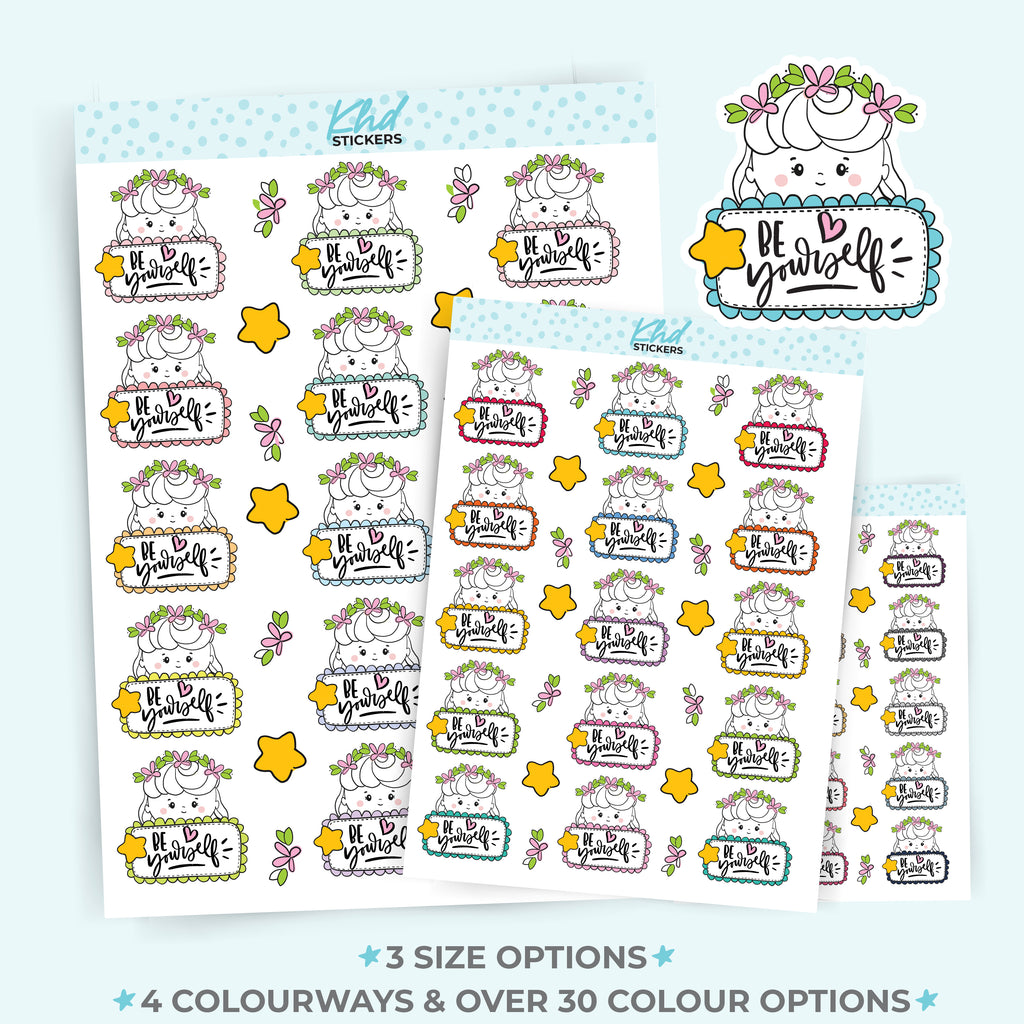 Be Yourself Planner Stickers with Planner Girl Martha Small