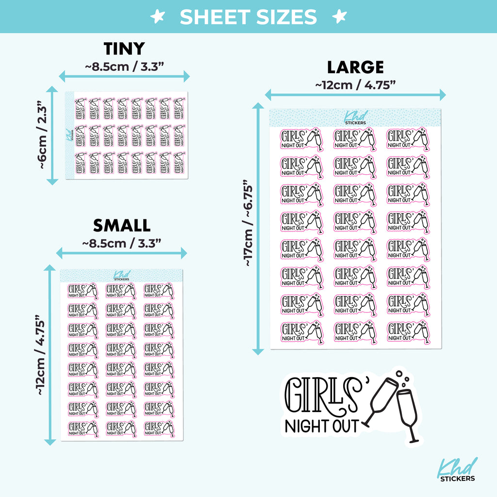 Girls Night Out Planner Stickers Small