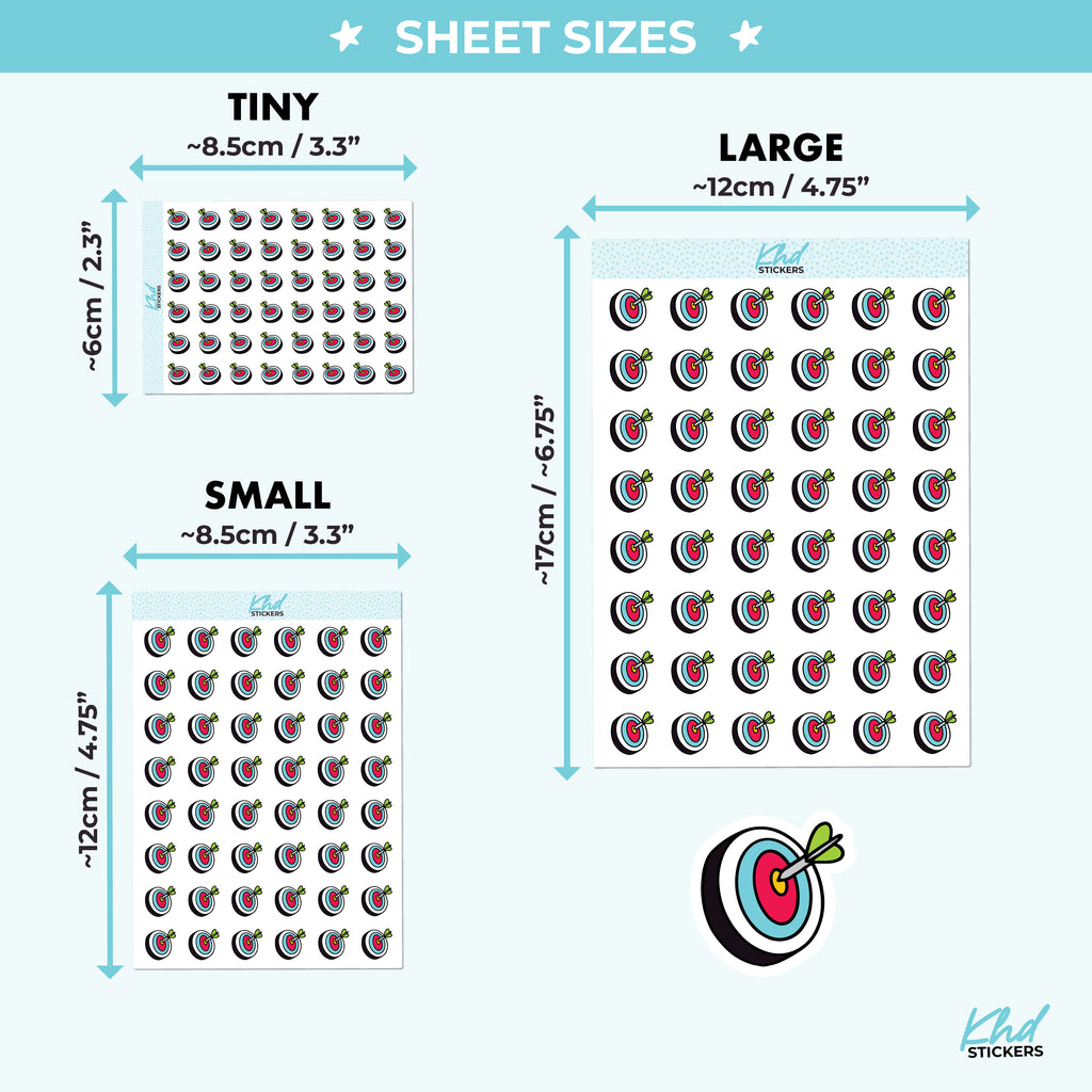 Bullseye / Target Planner Stickers Small