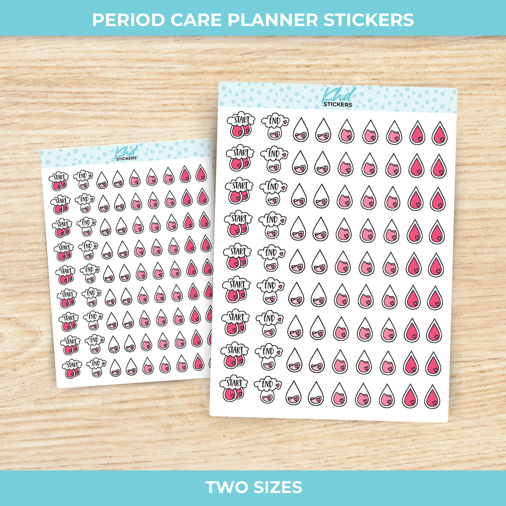 Period Care Stickers Small / Mixed Sheet