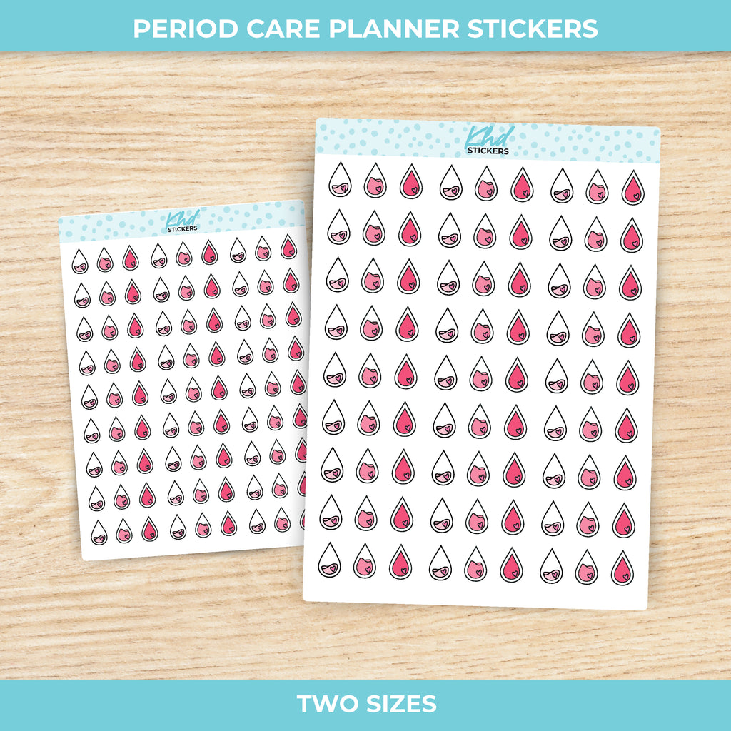 Period Care Stickers Small / Mixed Droplets