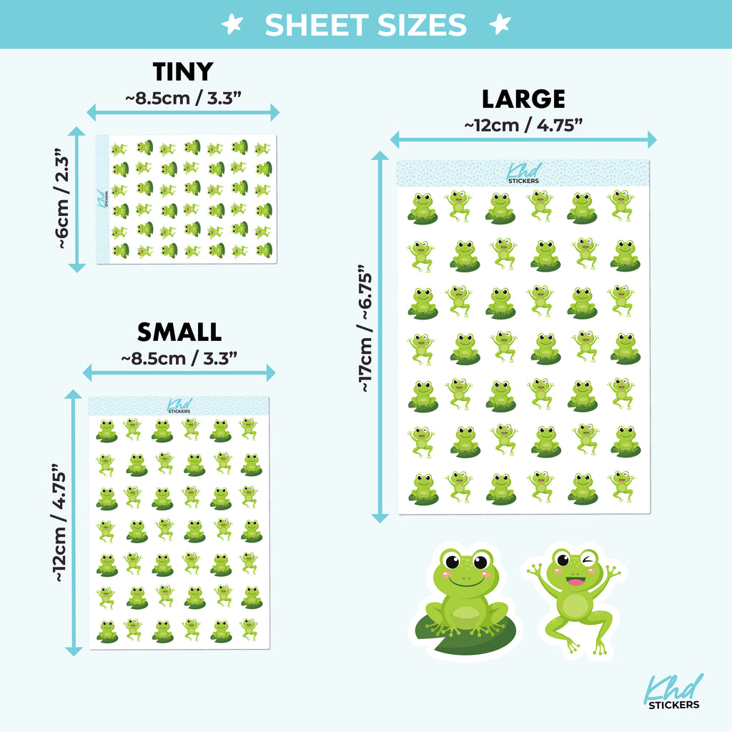 Frog Planner Stickers Small