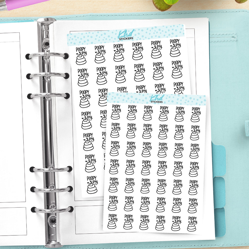 Poopy Day Planner Stickers Small