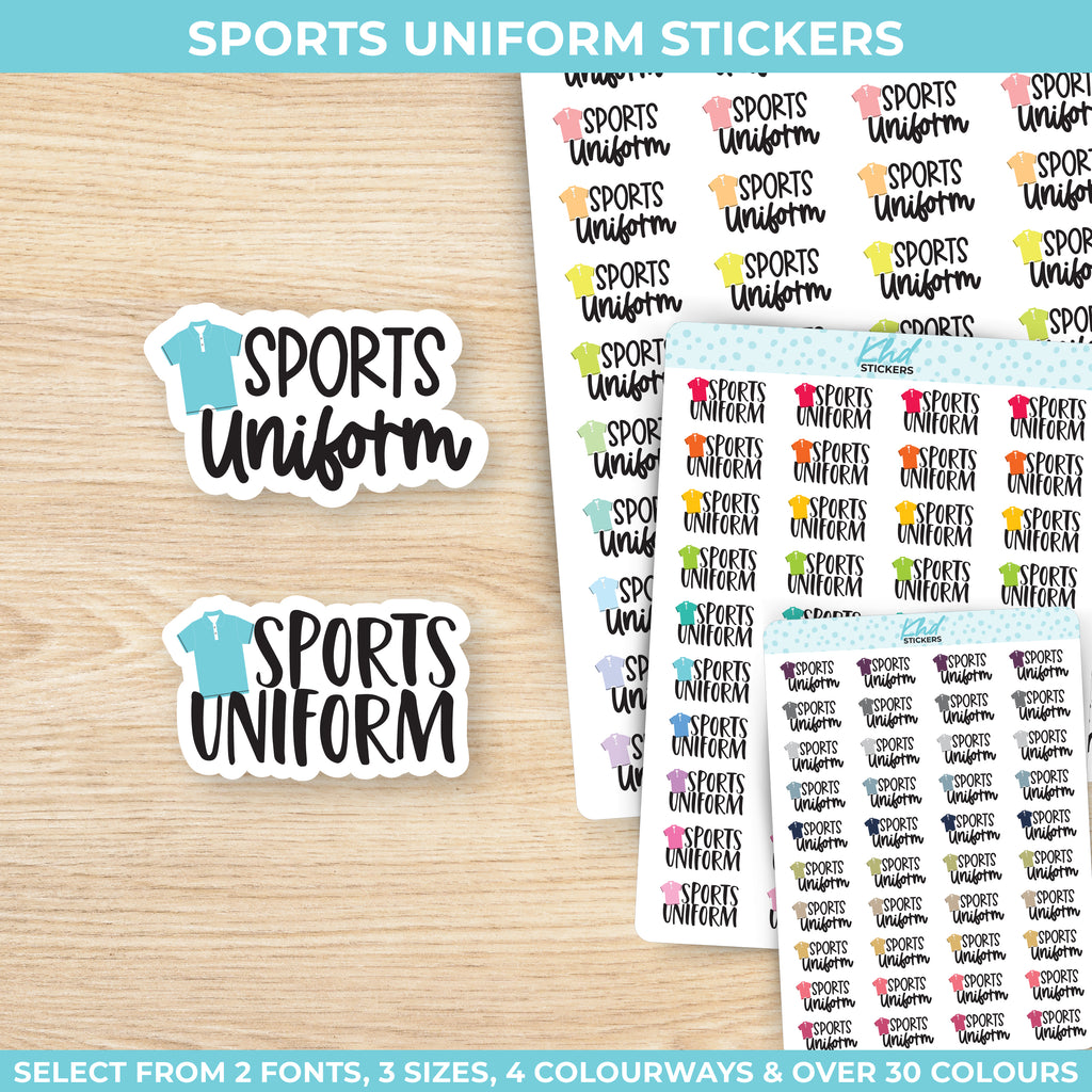 Sports Uniform Stickers Small