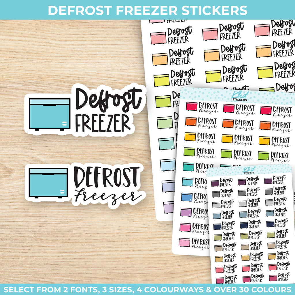 Defrost Freezer Stickers Small