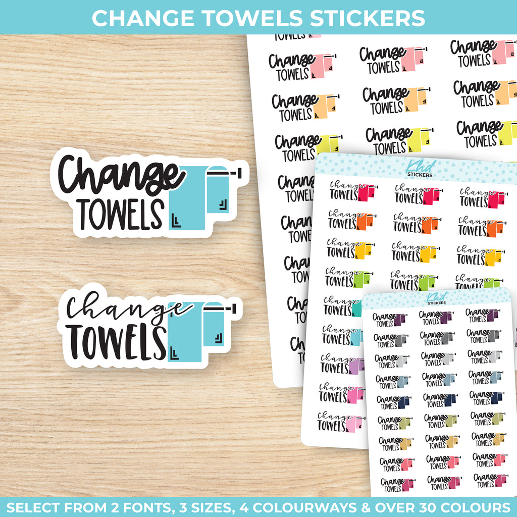 Change Towels Stickers Small