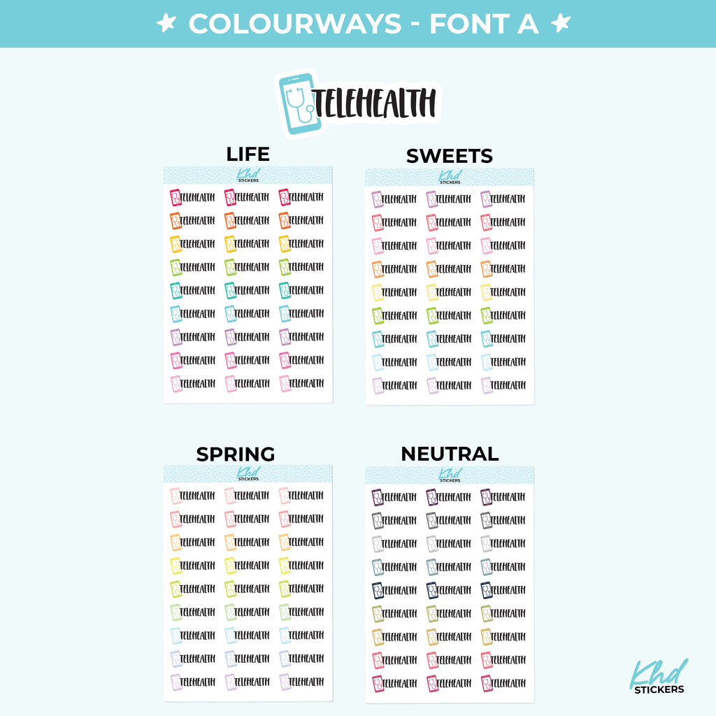 Telehealth Stickers Small