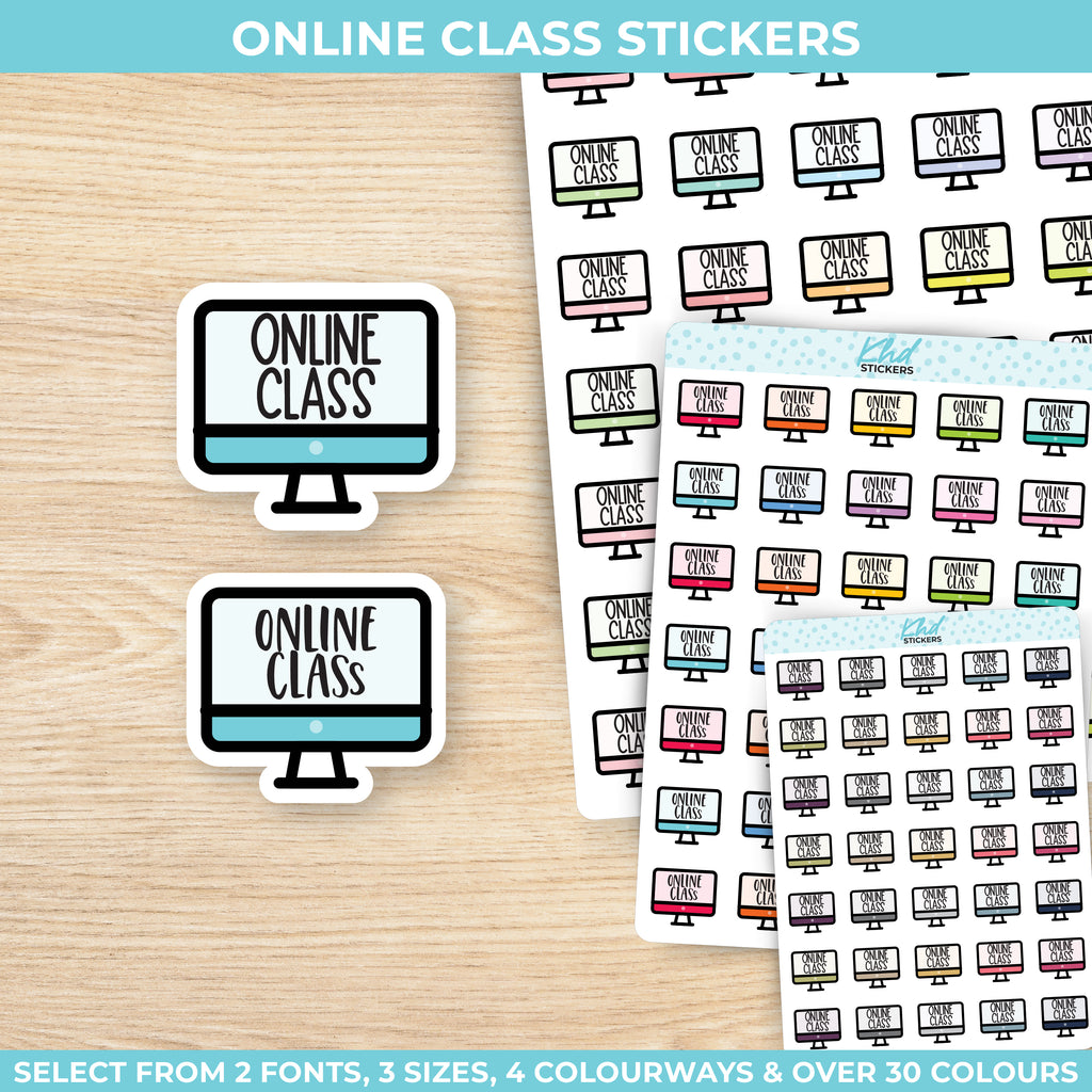 Online Class Stickers Small